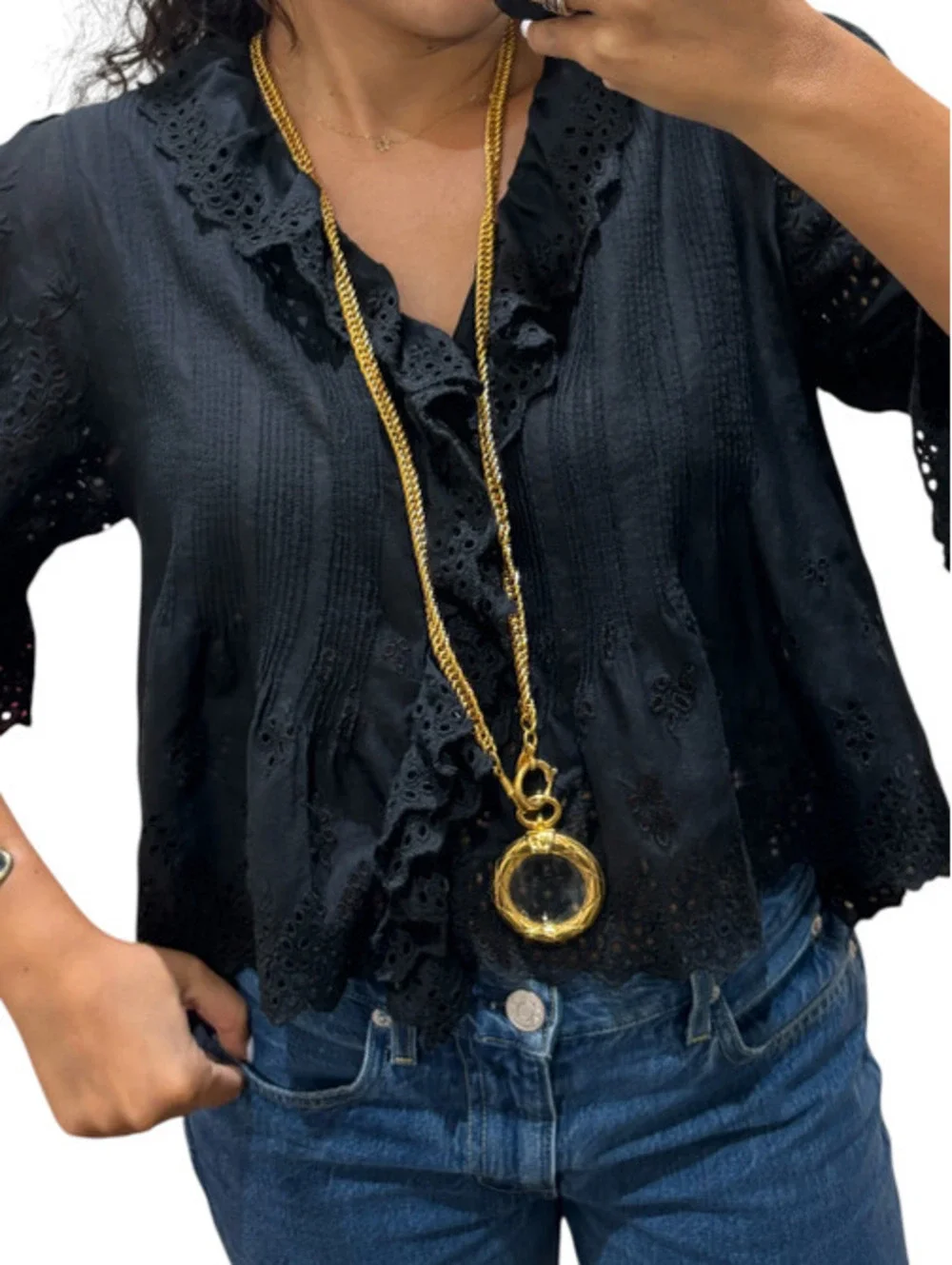 Chanel Vintage Gold-Plated Magnifyer Necklace
